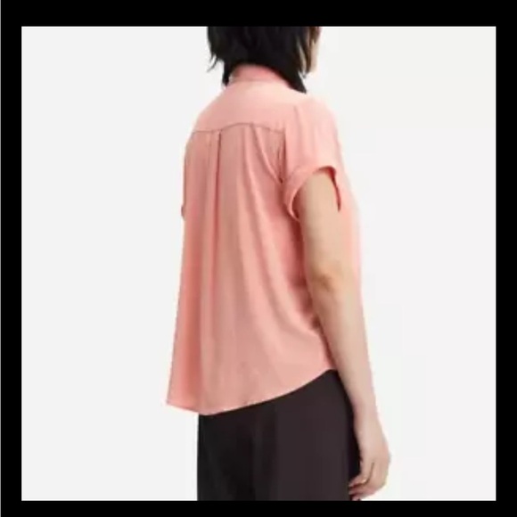 Samsoe Samsoe Majan Short Sleeve Shirt Button Front Coral Haze - Picture 5 of 9